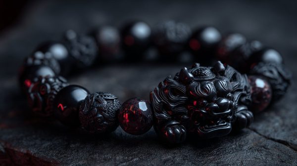 精巧な貔貅(ヒキュウ)チャームブレスレット