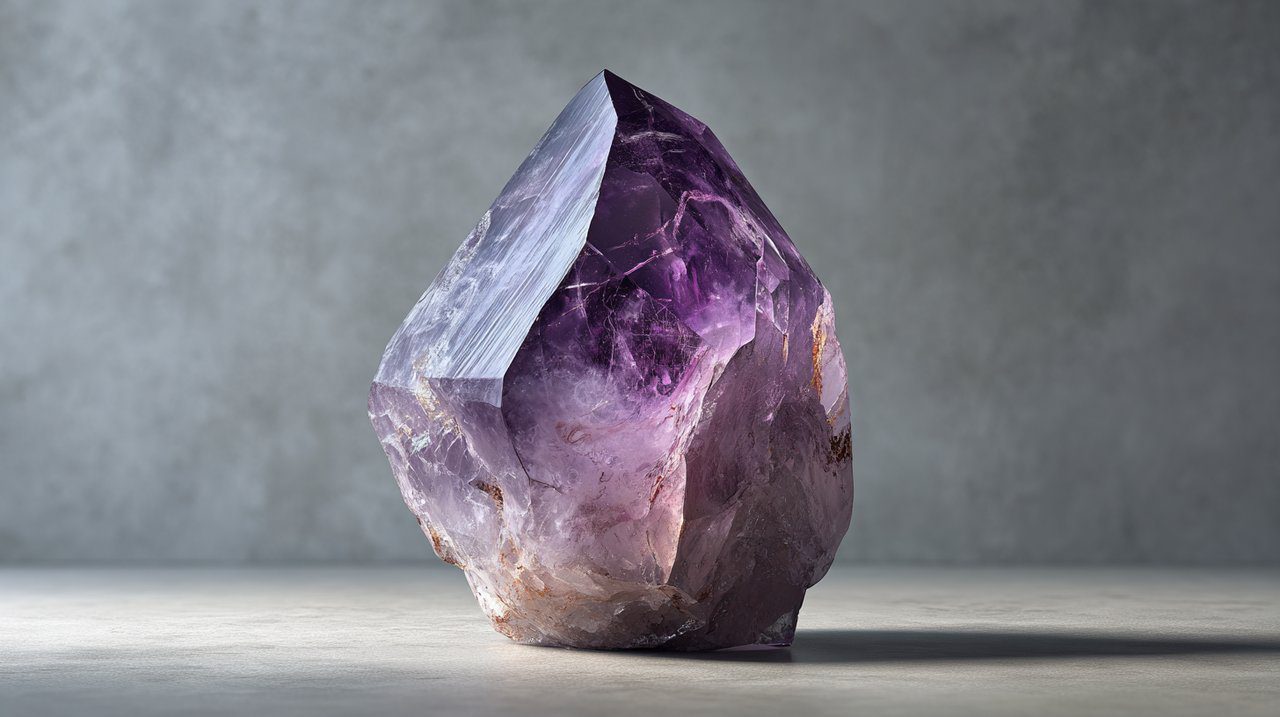 A raw crystal refracting light, symbolizing the unique personal spectrum formed by individual soul aspects.