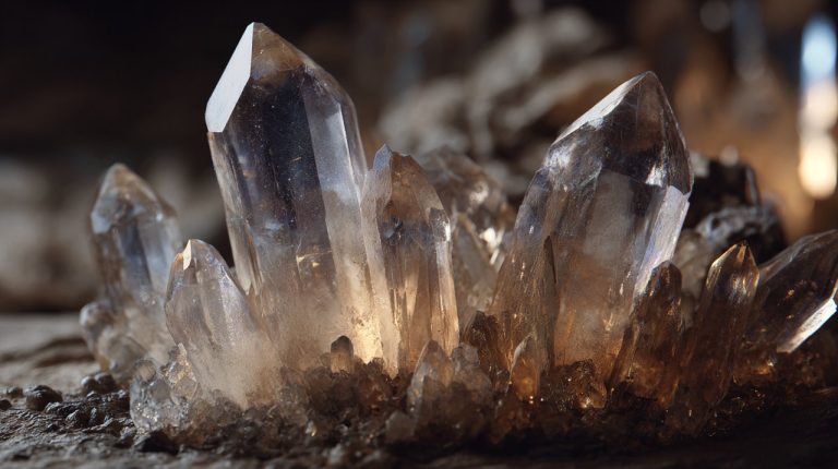 Raw Quartz Crystals Representing Inner Energy