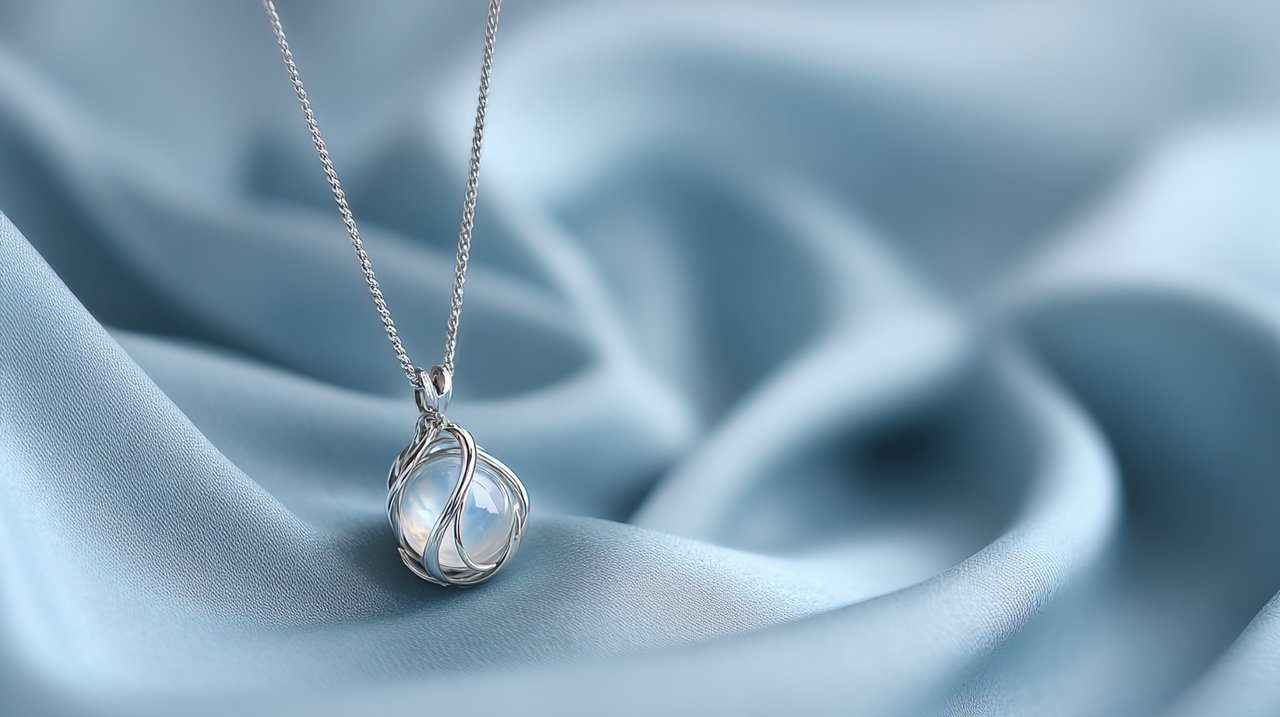 Un anillo de plata con motivo de pluma.