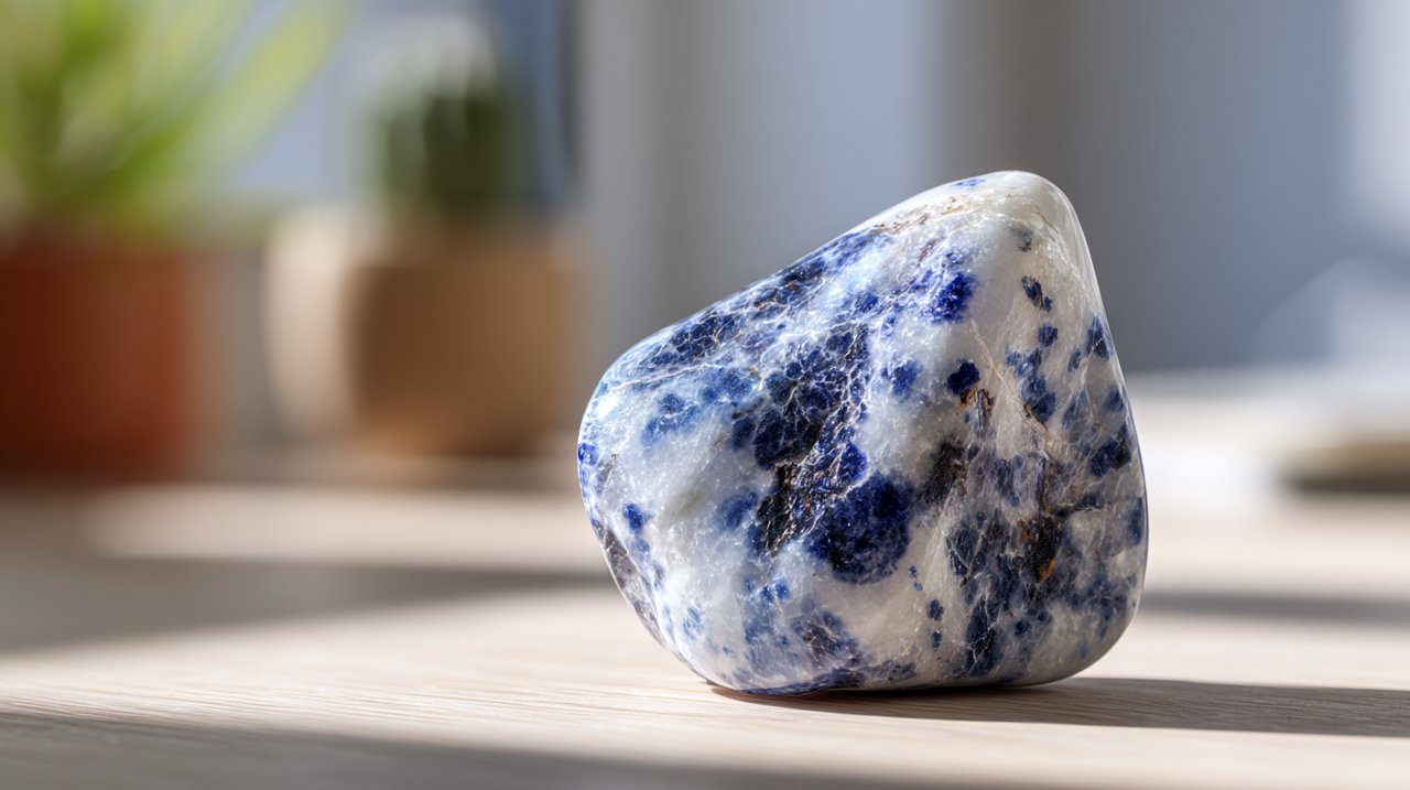 Piedra de Sodalita Pulida para Claridad e Intuición