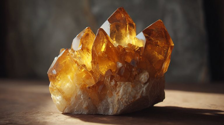 Raw Citrine Crystal Cluster