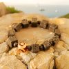Pulsera Curativa con Cuentas Dzi y Roca Volcánica Lava Rock Dzi Bead Healing Bracelet