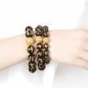 Pulsera de Obsidiana Arcoíris Om Mani Padme Hum Rainbow Obsidian Om Mani Padme Hum Bracelet