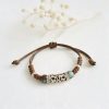 Pulsera de la Riqueza con Cuentas de Cerámica Tibetana Tibetan Ceramic Bead Wealth Bracelet