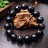 Pulsera Tibetana de Ónix Negro Om Mani Padme Hum Tibetan Black Onyx Om Mani Padme Hum Bracelet