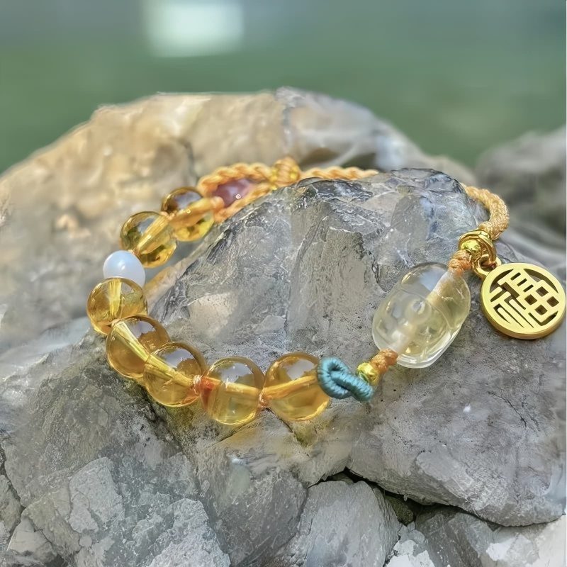 Pulsera de Prosperidad Citrino Pi Xiu Citrine PiXiu Prosperity Bracelet