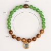سوار يد من خشب العود الأخضر الكلشيدوني من كاليمانتان Kalimantan Agarwood Green Chalcedony Strength Bracelet