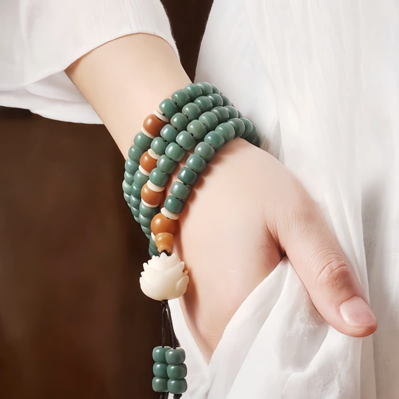 Lotus Cyan Bodhi Seed Success Bracelet Lotus Cyan Bodhi Seed Success Bracelet