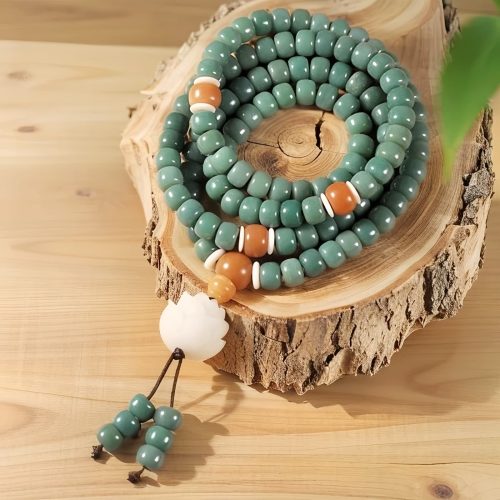Pulsera de Éxito con Semillas de Bodhi Cian Pulsera de Éxito con Semillas de Bodhi Cian