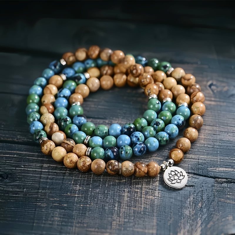 سبحة شفاء من بذور البوذي التبتية 108 حبة Tibetan Bodhi Seed 108 Healing Mala