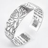 Pulsera de Cobre Blanco Tibetano con Flor de Loto Tibetan Lotus White Copper Bracelet