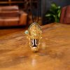 Kalung Gantung Manjusri dengan Batu Dzi Tibet Penuh Kasih Tibetan Dzi Bead Manjusri Compassion Pendant Necklace