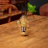 Kalung Gantung Manjusri dengan Batu Dzi Tibet Penuh Kasih Tibetan Dzi Bead Manjusri Compassion Pendant Necklace