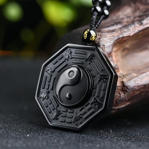 Collar con dije de Obsidiana Negra Yin Yang Collar con dije de Obsidiana Negra Yin Yang
