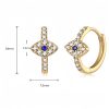 Aretes de Ojo Turco de Plata 925 925 Silver Evil Eye Protection Earrings