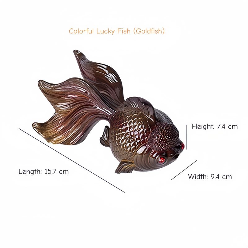 色が変わる鯉の魚レジンフィギュア Color Changing Koi Fish Resin Figurine