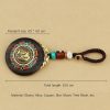 Llavero de Concha Tibetana Om Mani Padme Hum Tibetan Conch Om Mani Padme Hum Key Chain