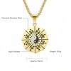 Collar con dije de Bagua Yin Yang de acero de titanio Titanium Steel Yin Yang Bagua Pendant Necklace