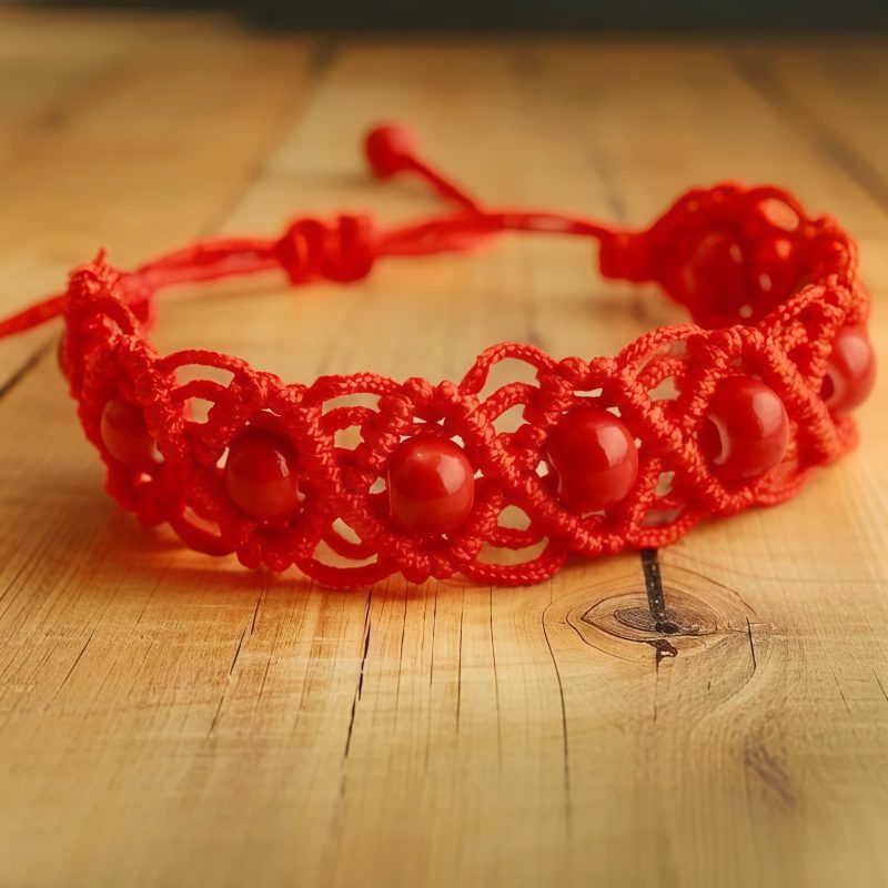 Pulsera de Ágata Roja Tibetana para la Confianza y la Energía Tibetan Red Agate Confidence Energy Bracelet