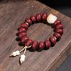 Pulsera Tibetana de la Suerte con Ojo de Buda y León Danzante Tibet Bodhi Seed Dzi Dancing Lion Luck Bracelet