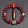 Pulsera Tibetana de la Suerte con Ojo de Buda y León Danzante Tibet Bodhi Seed Dzi Dancing Lion Luck Bracelet