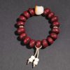 Pulsera Tibetana de la Suerte con Ojo de Buda y León Danzante Tibet Bodhi Seed Dzi Dancing Lion Luck Bracelet