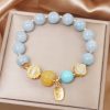 Pulsera de Protección y Abundancia en Aguamarina Aquamarine Wealth Protection Bracelet
