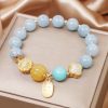 Pulsera de Protección y Abundancia en Aguamarina Aquamarine Wealth Protection Bracelet