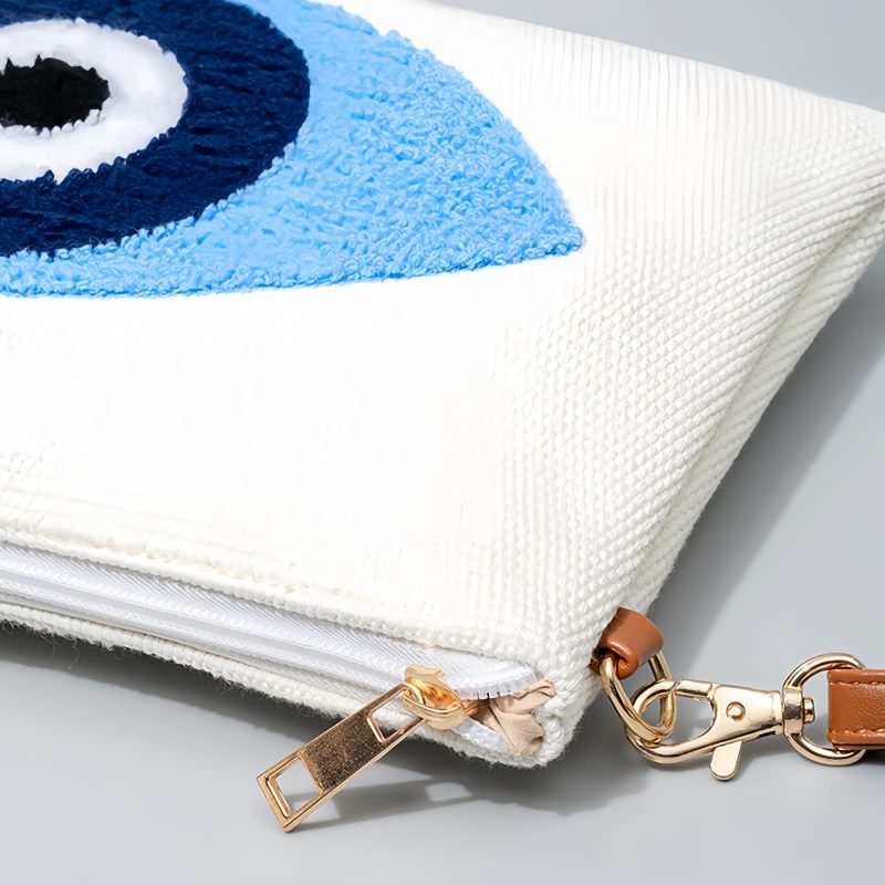 Bolso de Lona Hamsa Evil Eye Canvas Hamsa Evil Eye Crossbody Bag