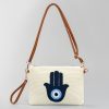 Bolso de Lona Hamsa Evil Eye Canvas Hamsa Evil Eye Crossbody Bag