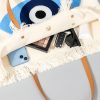 Bolso Tote de Lona con Ojo Turco y Mano de Fátima Canvas Evil Eye Hamsa Tote Bag
