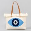 Bolso Tote de Lona con Ojo Turco y Mano de Fátima Canvas Evil Eye Hamsa Tote Bag