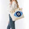 Bolso Tote de Lona con Ojo Turco y Mano de Fátima Canvas Evil Eye Hamsa Tote Bag