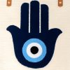 Bolso Tote de Lona con Ojo Turco y Mano de Fátima Canvas Evil Eye Hamsa Tote Bag