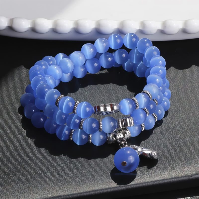 Pulsera de la Fortuna con Tres Vueltas de Crisoberilo y Pixiu Chrysoberyl Pixiu Triple Wrap Wealth Bracelet