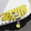Pulsera de la Fortuna con Tres Vueltas de Crisoberilo y Pixiu Chrysoberyl Pixiu Triple Wrap Wealth Bracelet