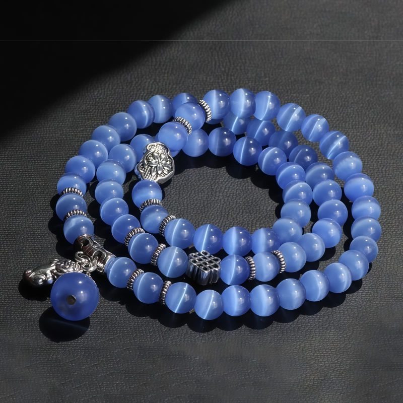 Pulsera de la Fortuna con Tres Vueltas de Crisoberilo y Pixiu Chrysoberyl Pixiu Triple Wrap Wealth Bracelet