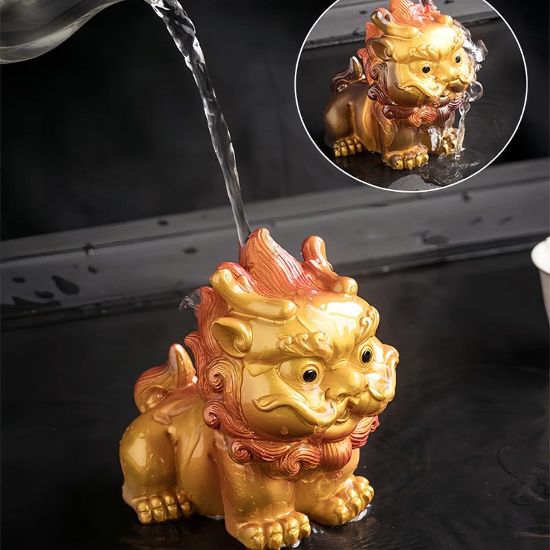Decoración de Mascota de Té de Resina PiXiu que Cambia de Color Color Changing PiXiu Resin Tea Pet Decoration