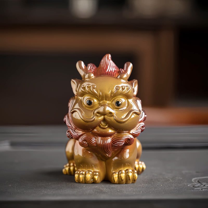 Decoración de Mascota de Té de Resina PiXiu que Cambia de Color Color Changing PiXiu Resin Tea Pet Decoration