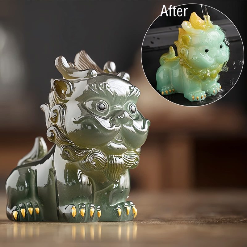 Decoración de Mascota de Té de Resina PiXiu que Cambia de Color Color Changing PiXiu Resin Tea Pet Decoration