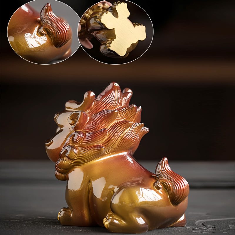 Decoración de Mascota de Té de Resina PiXiu que Cambia de Color Color Changing PiXiu Resin Tea Pet Decoration