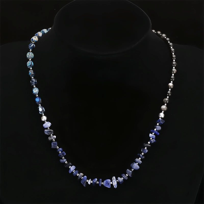 سوار المعصم المتوازن من حجر الإمبراطور والسوداليت Emperor Stone & Sodalite Balance Bracelet