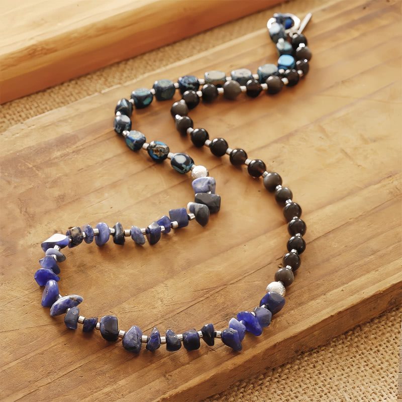 سوار المعصم المتوازن من حجر الإمبراطور والسوداليت Emperor Stone & Sodalite Balance Bracelet