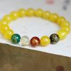 Pulseira de Ágata dos Cinco Elementos para Aumento de Riqueza Five Elements Agate Wealth Enhancement Bracelet