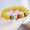 Pulseira de Ágata dos Cinco Elementos para Aumento de Riqueza Five Elements Agate Wealth Enhancement Bracelet