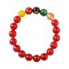Pulseira de Ágata dos Cinco Elementos para Aumento de Riqueza Five Elements Agate Wealth Enhancement Bracelet
