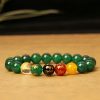 Pulseira de Ágata dos Cinco Elementos para Aumento de Riqueza Five Elements Agate Wealth Enhancement Bracelet