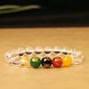 Pulseira de Ágata dos Cinco Elementos para Aumento de Riqueza Five Elements Agate Wealth Enhancement Bracelet