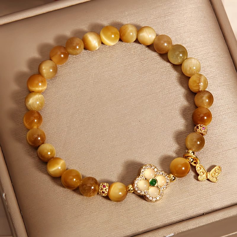 Handmade Tiger Eye Butterfly Protection Bracelet Handmade Tiger Eye Butterfly Protection Bracelet